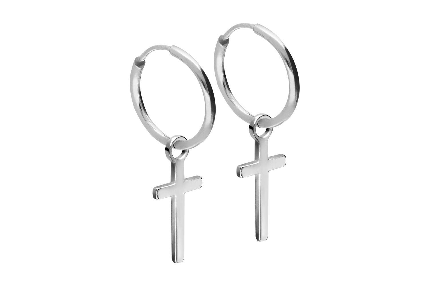 Chirurgenstahl Ohrclicker Creolen KREUZ von Piercingline